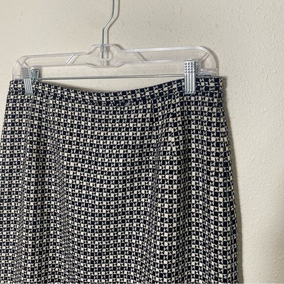 Vintage Talbots 100% Italian Wool Lined Houndstooth Pencil Skirt Women's Size 12 - Picture 5 of 13